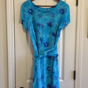 M. MATTHEWS Maxi dress turquoise size 8 EC